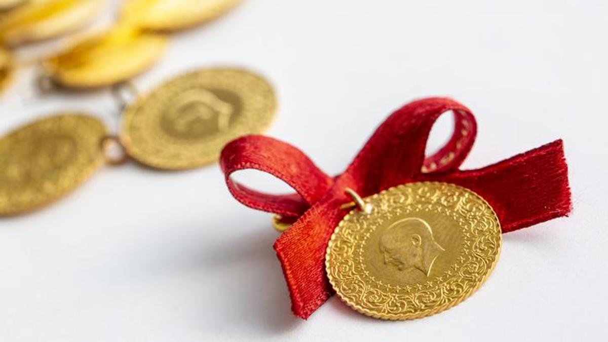 Traditional Turkish gold coins (Turkisn name; Ceyrek altin)