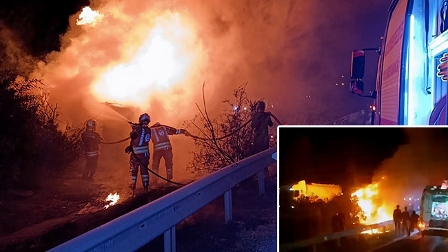 Hatay-da-feci-kaza-Bariyerlere-arp-p-devrilen-TIR-alev-ald-2